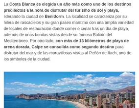 Beach destinations most popular by the Spanish for the summer